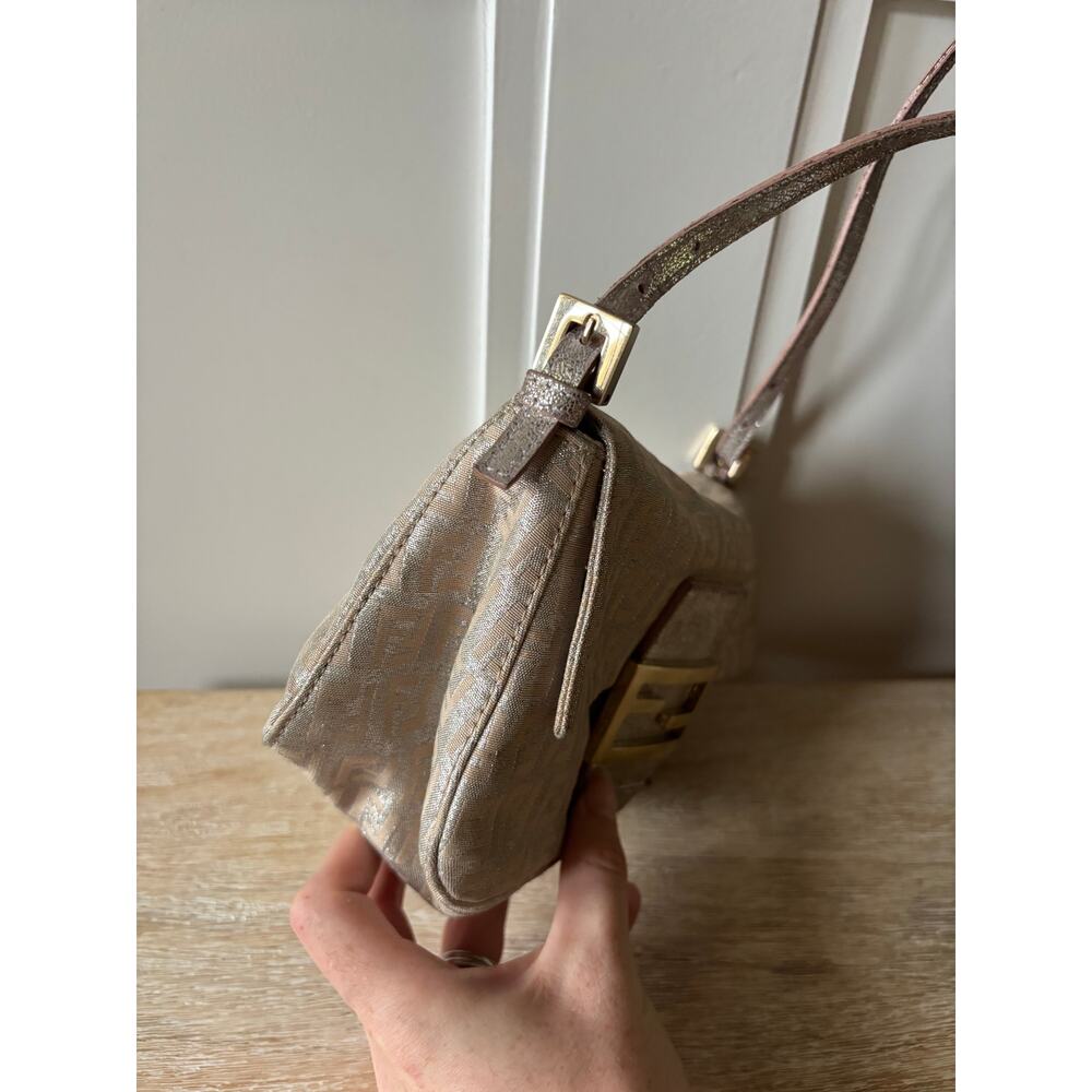 Fendi Metallic Zucchino Mini Mama Baguette Bag - Picture 5 of 13